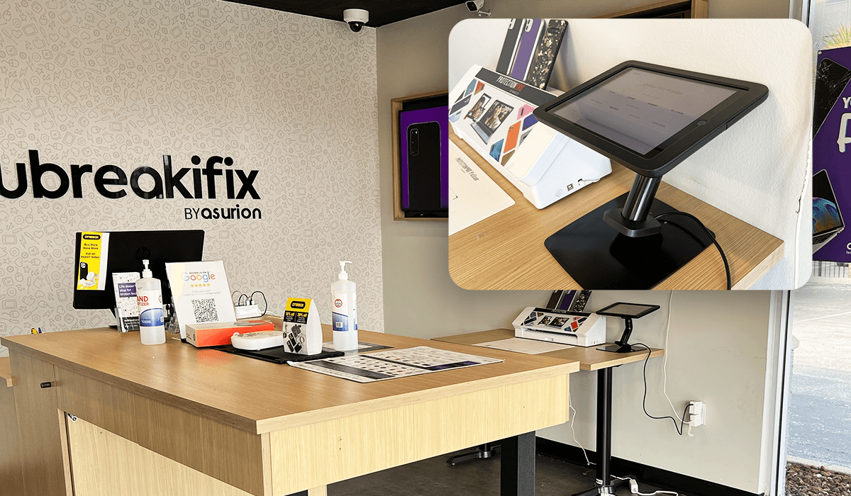 In-store pilot setup for tabletop vs standing kiosk