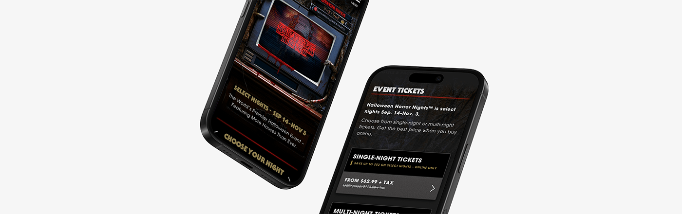 Halloween Horror Nights final responsive design