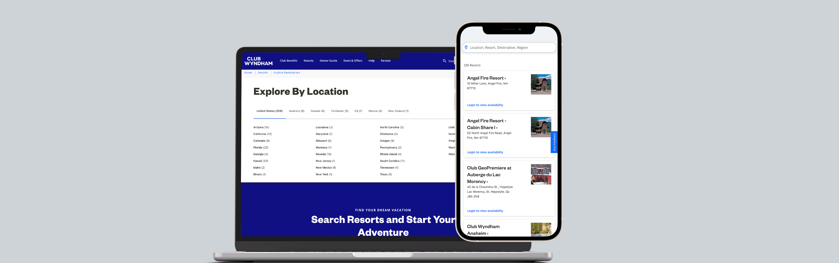 Destination discoverability—resort search experience with 220+ options